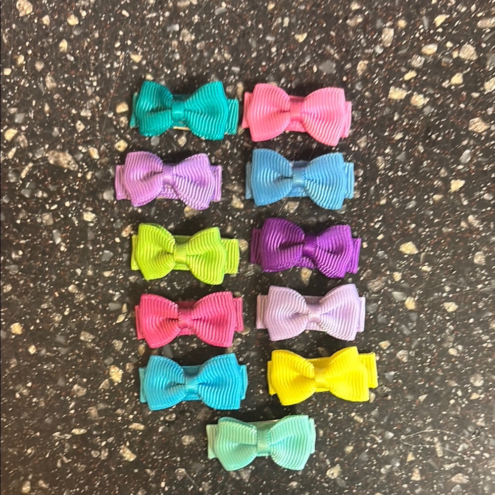 Colorful Kids Hair Bow Set of 11